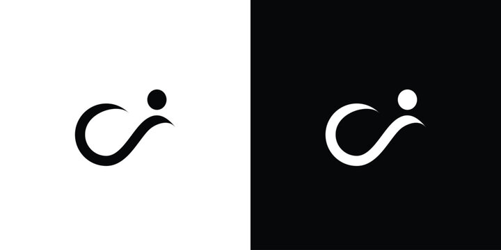 Simple and modern Ci logo design