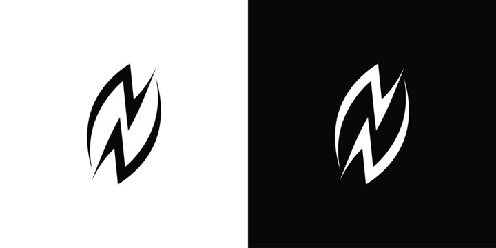 Unique and modern letter NN initials logo design
