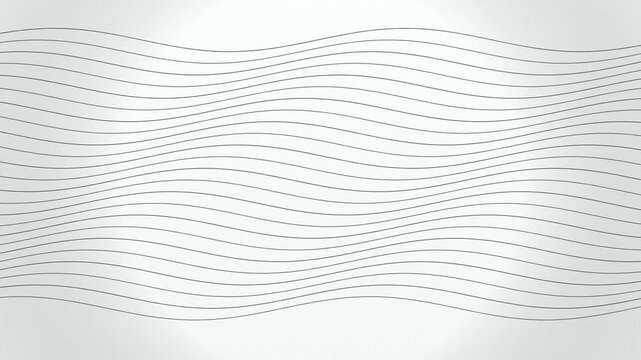 Black wavy lines flowing seamless loop motion background