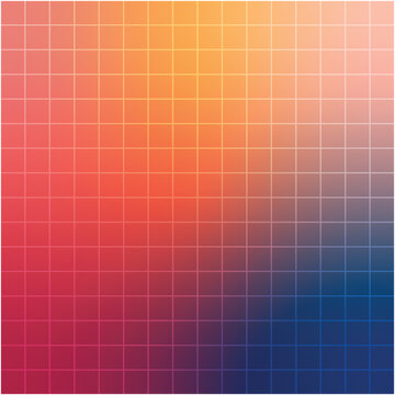 Orange and Blue Gradient Grid Pattern Background