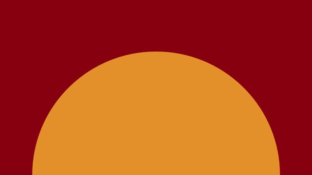 Dynamic Orange Semi Circle Bottom Scale Transition Effect