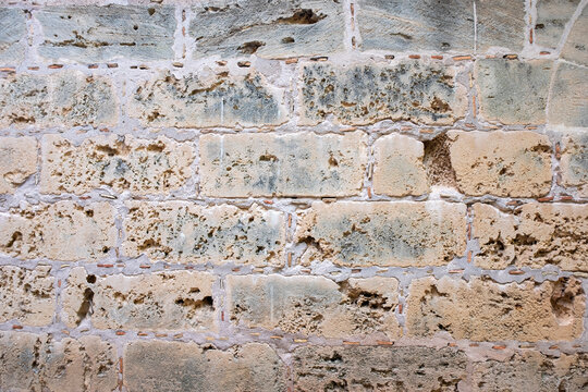 Close-up of sandstone wall