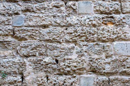 Close-up of sandstone wall