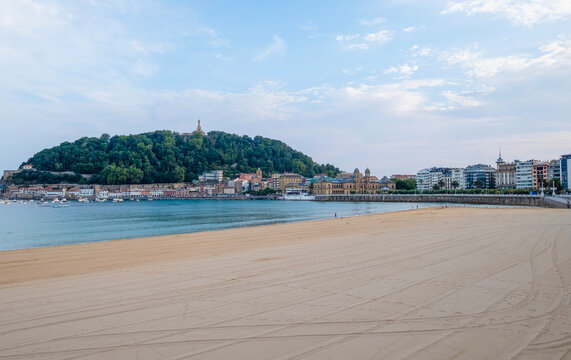 Empty Concha Beach and calm sea