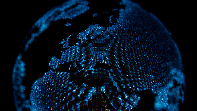 Crisp Blue Planet Earth 3D Render of Middle East