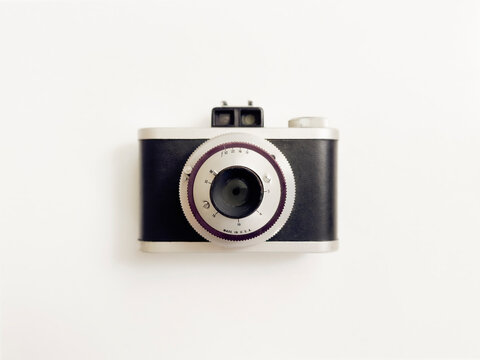 Studio shot of 1950s era rangefinder camera