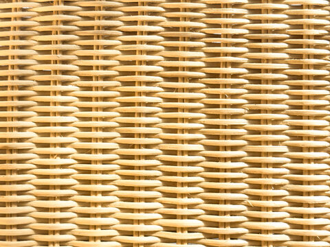 Full frame of yellow wicker