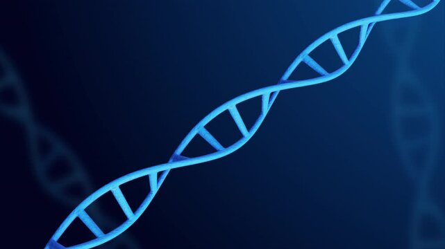 Science fiction DNA Animation Spinning on science background. Full Hd. 4K