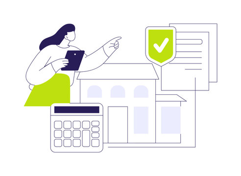 Property evaluator isolated cartoon vector illustrations.