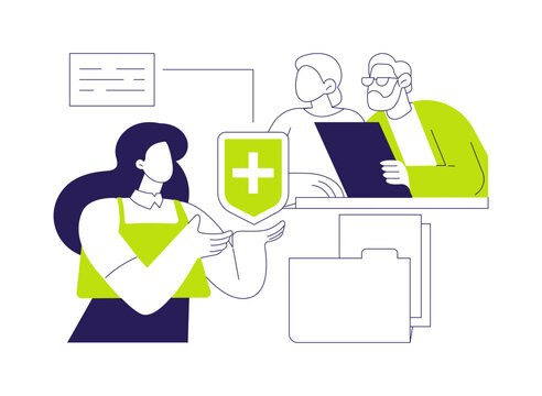 Health insurance for seniors isolated cartoon vector illustrations.