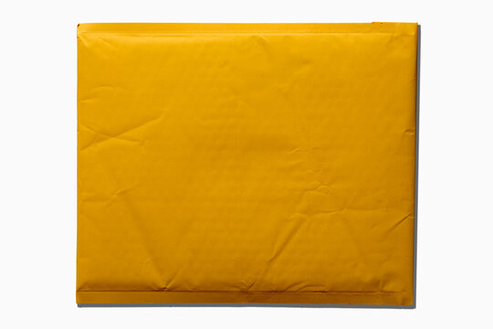 Blank bubble mailer on white background