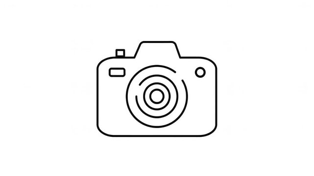 Minimalist camera icon animation for branding and app interface design