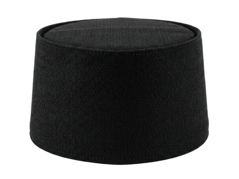 Traditional Black Songkok Pechiah Cap Isolated transparent background