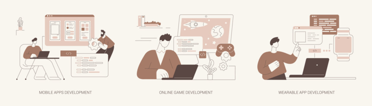 UX design isolated cartoon vector illustrations se