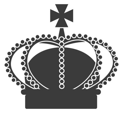 Imperial symbol. King crown logo. Classic kingdom nobility