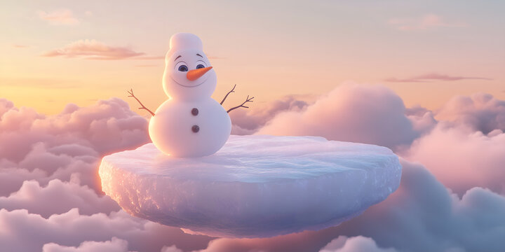 Snowman Above the Clouds