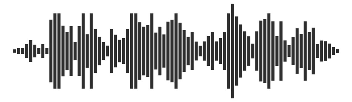 Speaking record graph. Voice audio message icon