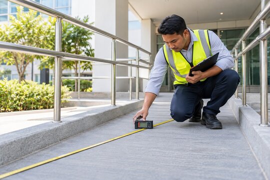 Accessibility Inspector Measuring Ramp Slope