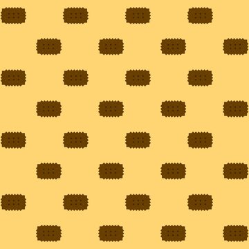 Biscuit seamless pattern. Sweet cookies seamless pattern. Biscuit pattern background. Cookie pattern background. Crackers repeat illustration