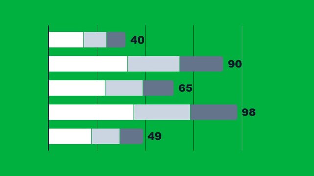 Light layered horizontal rows sliding across keyable green backdrop