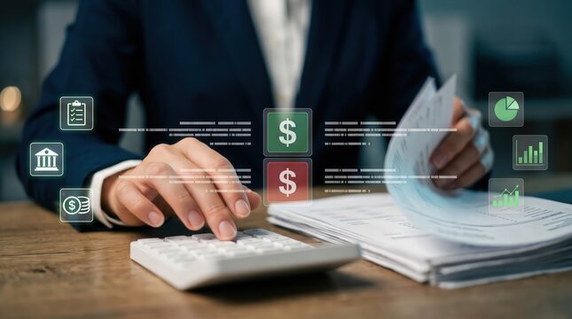 Accountants analyze company financial statements through budget planning, revenue tracking, cost control strategies, profitability assessment, and comprehensive business performance evaluation.