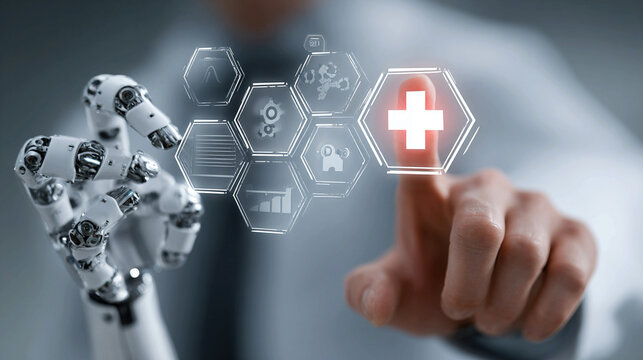 Healthcare automation operational efficiency systems integrating robotic assistance workflow optimization and predictive tools for modern medical service delivery