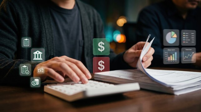 Accountants analyze company financial statements through budget planning, revenue tracking, cost control strategies, profitability assessment, and comprehensive business performance evaluation.