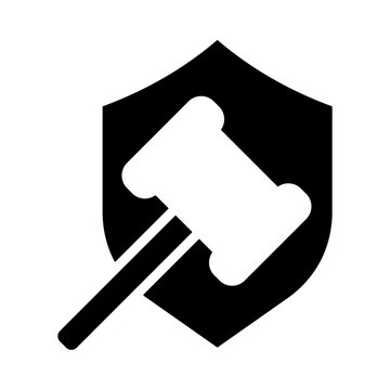 Legal Compliance Icon - Solid Black