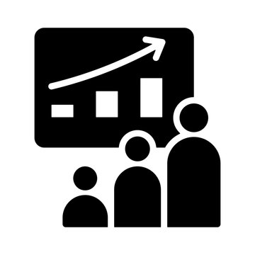 Business Coaching Icon - Solid Black