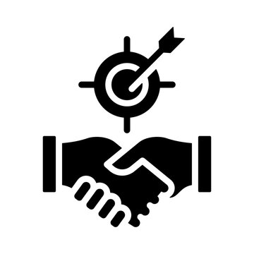 Negotiation Icon - Solid Black