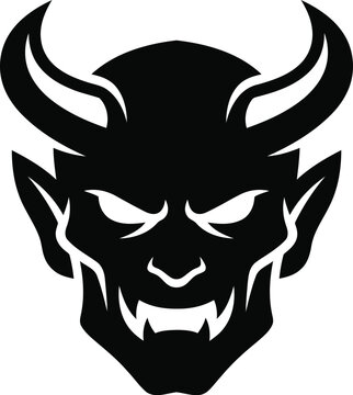 Evil devil horns isolated black vector