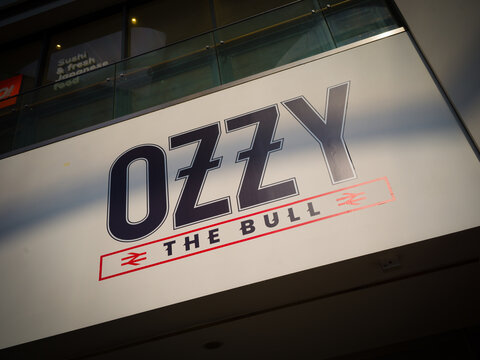 Birmingham, United Kingdom, 13th June 2026, Ozzy the Bull Sculpture in Grand Central shopping centre in New Street railway station