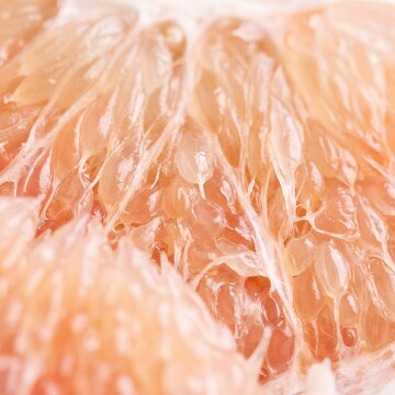 Closeup of Fresh Juicy Orange Peel with Pith Texture.