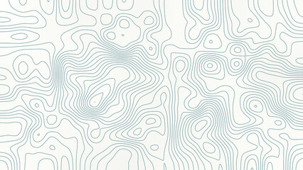Teal topographic contour lines pattern on white © niknet