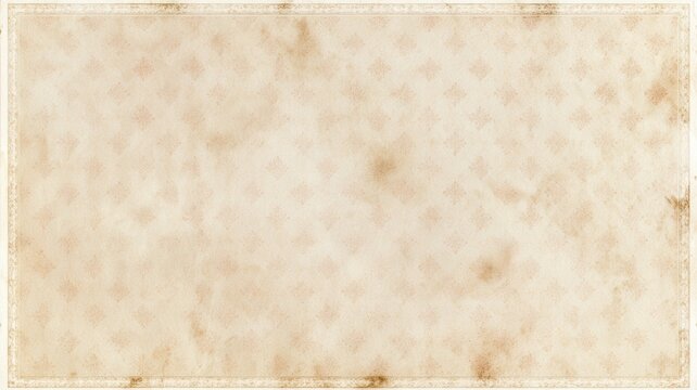 Vintage paper background presenting aged texture with ornate border and subtle patterned motif