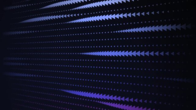 Abstract futuristic glowing blue light streams moving across dark background with dynamic technological geometric triangle patterns creating a futuristic digital cyber space effect
