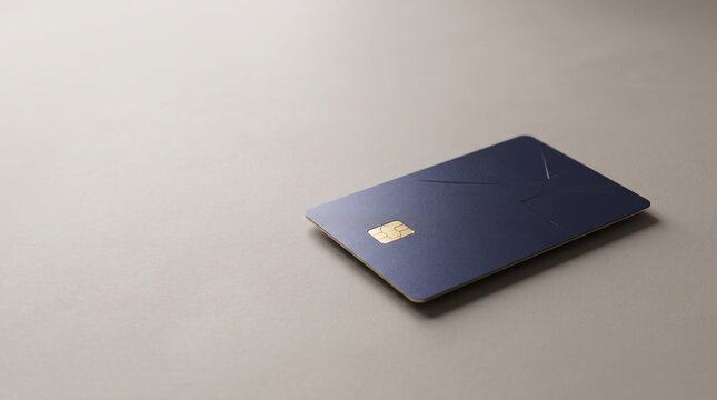 Minimalist payment card concept with clean copy space