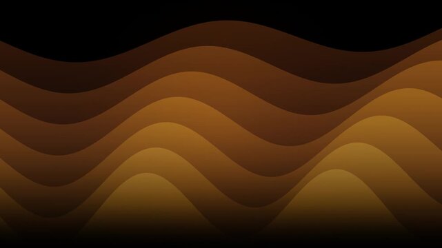 Abstract copper fluid waves moving in a seamless loop motion