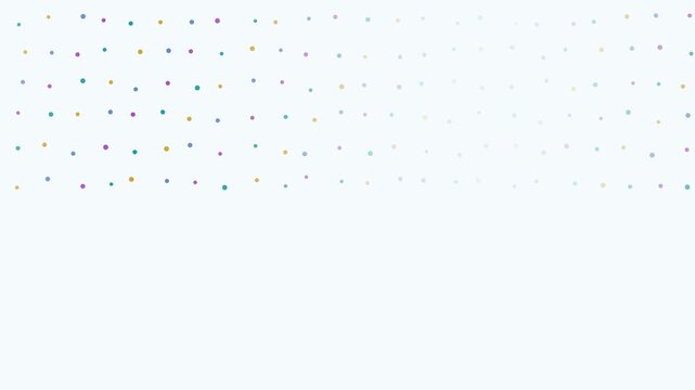 Animated festive twinkling light field wave across in a minimal flat vector style, teal and turquoise on a light background. Smooth 4K seamless loop with calm motion and plenty of empty space for text