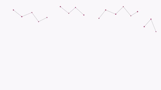 Animated festive constellation dots linking in turn in a minimal flat vector style, purple and violet on a light background. Smooth 4K seamless loop with calm motion and plenty of empty space for text