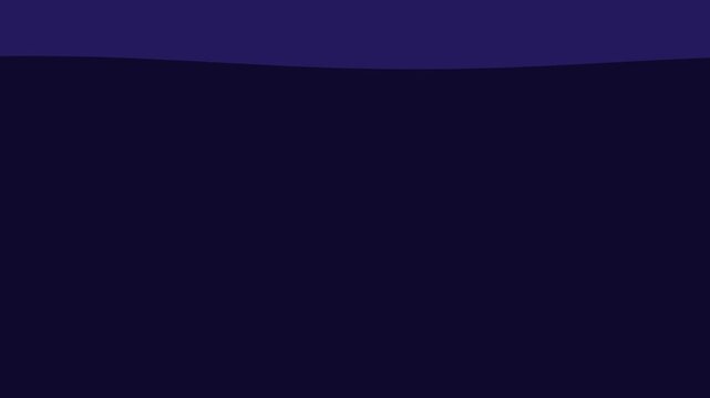 Seamless 4K looping winter holiday animation: top light band slowly shifting. Flat vector shapes in deep blue on a dark background with generous copy space for your own greeting or title. Horizontal 1