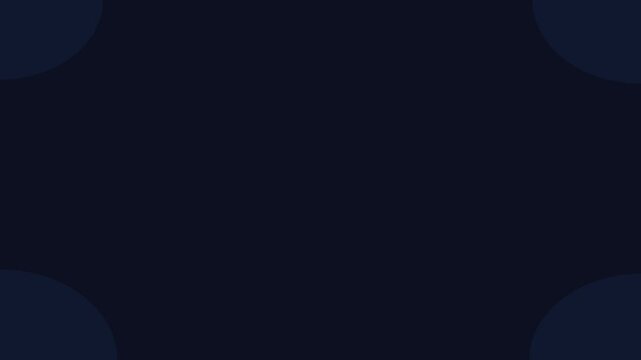 Animated festive flat corner vignette softly pulsing in a minimal flat vector style, deep blue on a dark background. Smooth 4K seamless loop with calm motion and plenty of empty space for text. Widesc