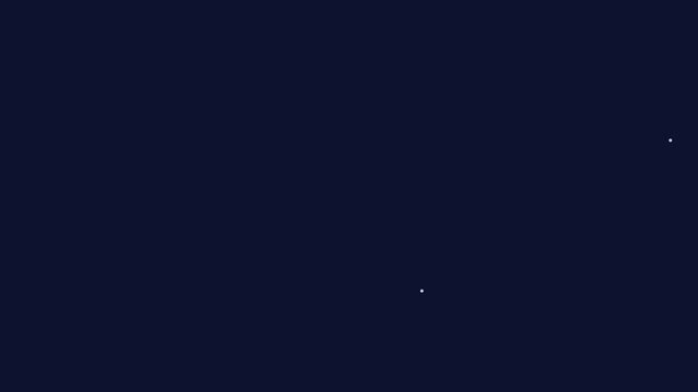Animated festive pure copyspace plate three flakes in a minimal flat vector style, deep blue on a dark background. Smooth 4K seamless loop with calm motion and plenty of empty space for text. Widescre