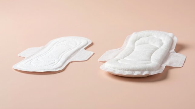 Detailed examination of sanitary pads essential feminine hygiene products designed for menstrual flow absorption providing comfort and discretion during a woman's period