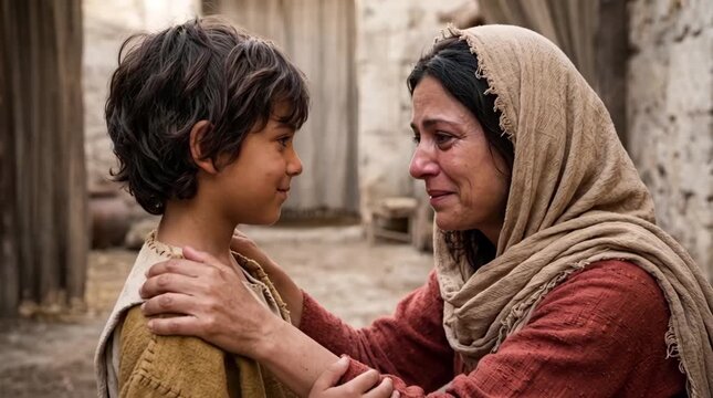 Hannah Bringing Young Samuel His Yearly Robe at Shiloh