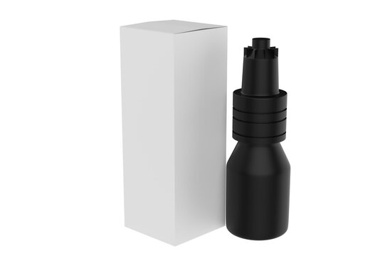 Dropper Bottle Mockup Isolated On White Background. 3d illustration
