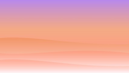Orange sunset gradient background with gentle desert wave layers for summer travel themes. © MdNizam