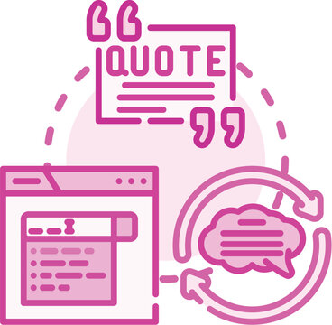 Indirect phrasing concept. Politeness subtlety, insinuation vagueness, tact inference icon vector illustration