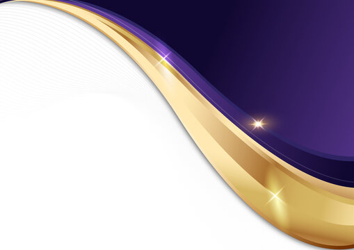 luxury purple gold curve for achievement corporate certificate background template