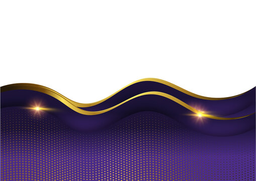 abstract violet gold curve for luxury corporate certificate background template
